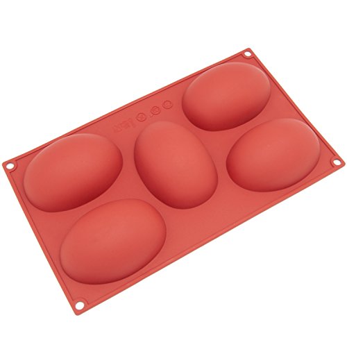 5-Cavity Egg Shape Silicone Mold