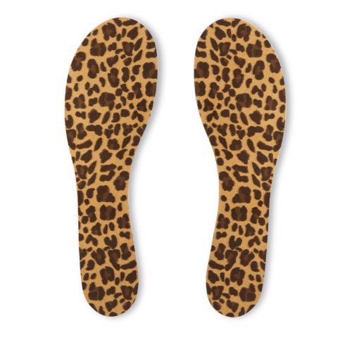 Summer Soles Softness of Suede Stay-Dry Women's Full Length Insoles, 3 Pair, Leopard